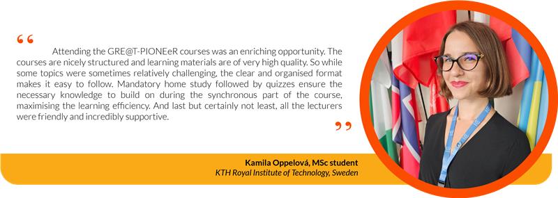 Student testimonial from Kamila Oppelova